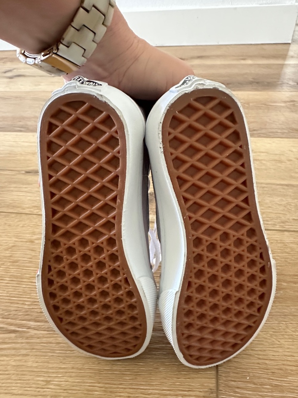 Vans Kids High-Top Sneakers in Lilac with Red & Pink Flower Accents - Picture 6 of 7